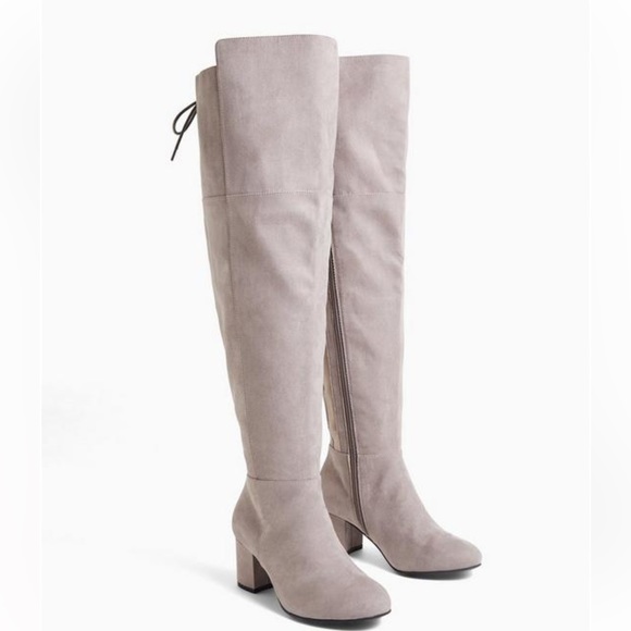 Torrid Corset Back Over-The-Knee Boot (WW) Grey - Picture 3 of 9
